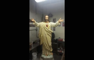 Restored statue of the Sacred Heart of Jesus. Foundation for the Diocese of El Paso.